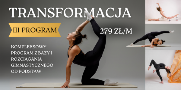 TRANSFORMACJA: kompleksowy program z bazy i rozciągania gimnastycznego, 279 zł/m