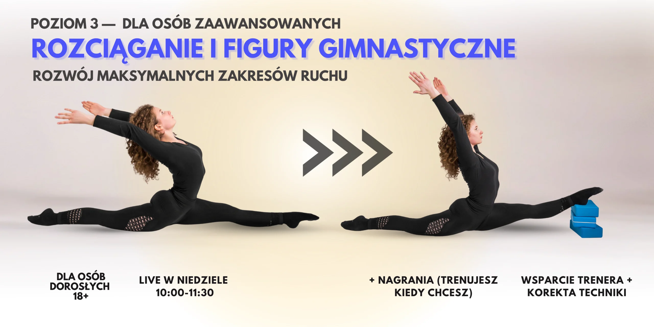 Figury gimnastyczne, pro-stretching na poziomie zaawansowanym, 1 raz/tyg (Nd 10:00)