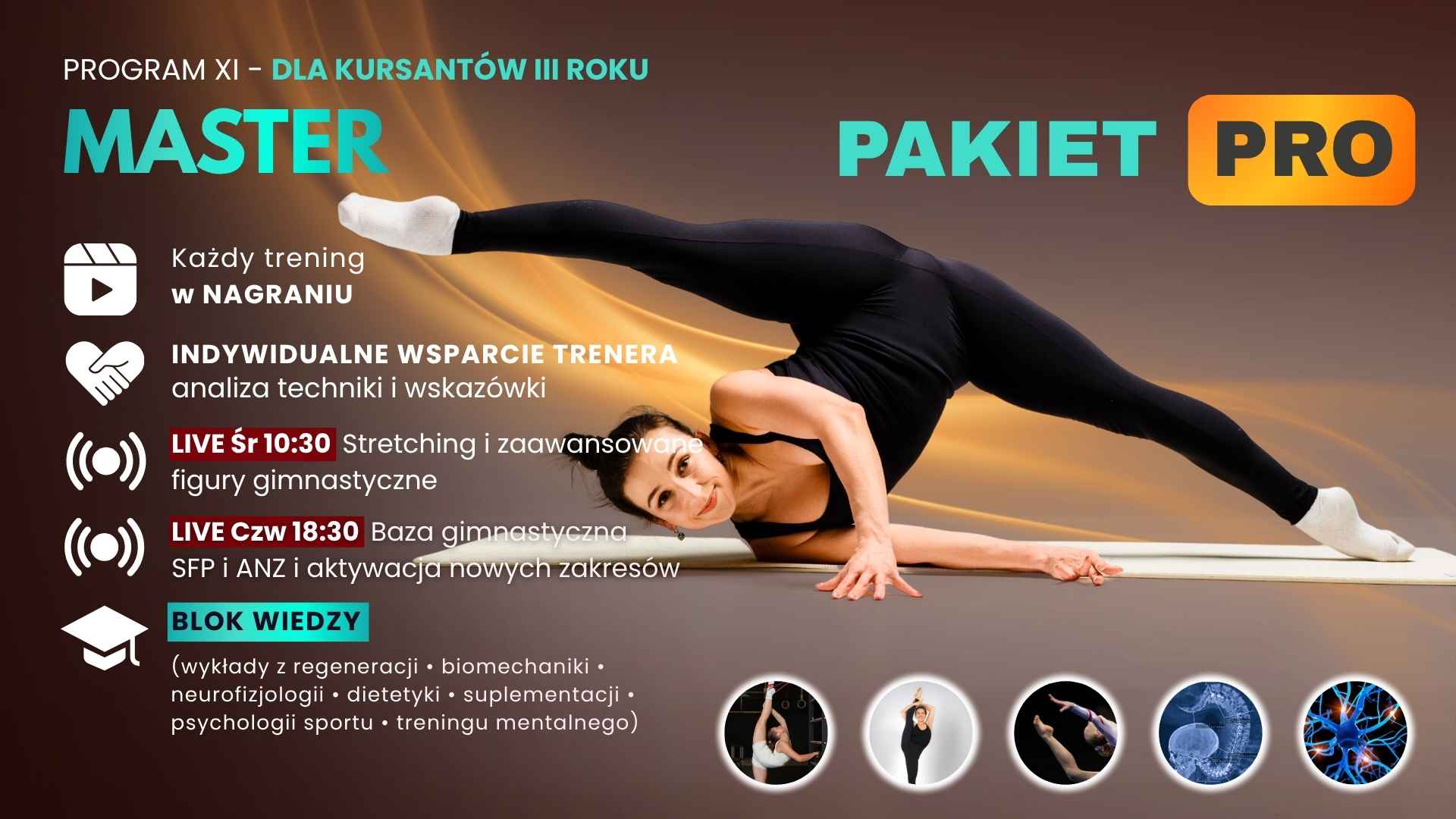 MASTER pakiet PRO, program 11 – dla kursantów III roku (Czw 18:30 + Nd 10:30 + wykłady + wsparcie trenera, kontynuacja)