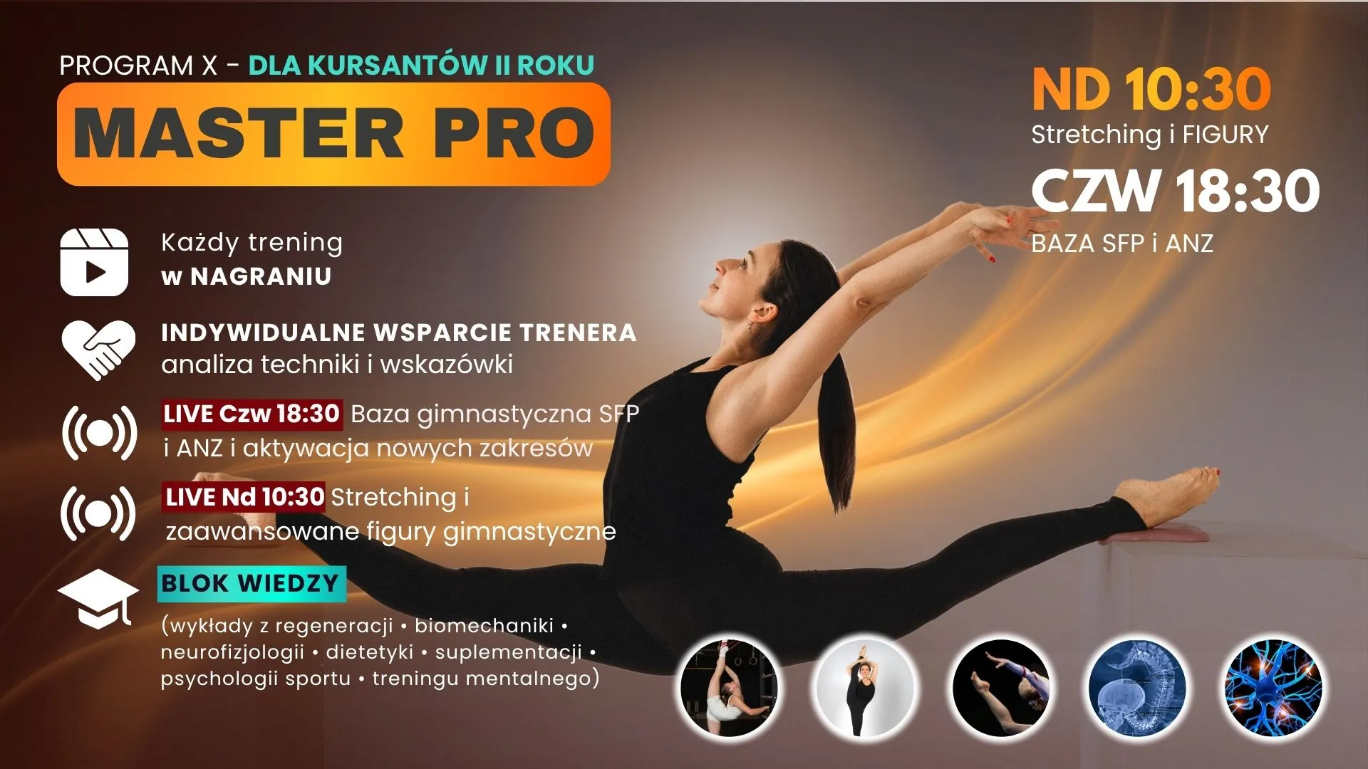 MASTER pakiet PRO, program 11 – dla kursantów III roku (Czw 18:30 + Nd 10:30 + wykłady + wsparcie trenera, kontynuacja)