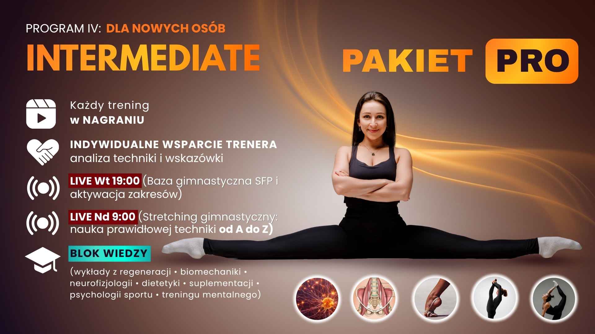 INTERMEDIATE pakiet PRO, program 6 (Wt 19:00 + Nd 9:00 + wykłady + wsparcie trenera, kontynuacja)